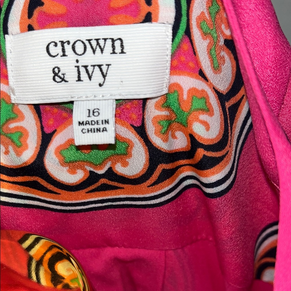 Crown & Ivy Pink Patterned Dress - Picture 12 of 12